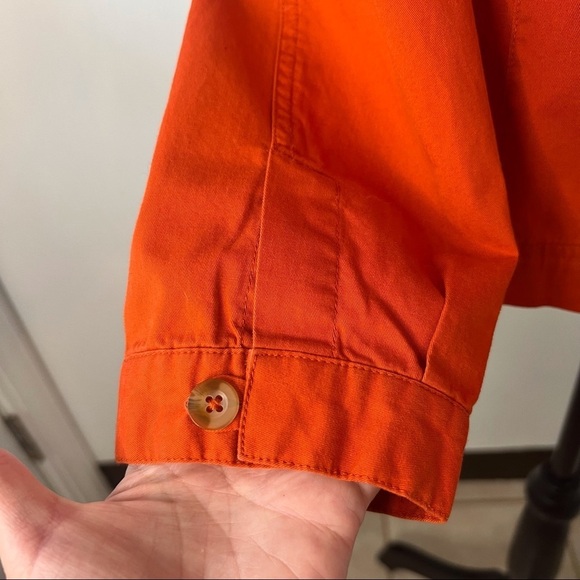 Spyder Burnt Orange Button Down Utility Shacket 100% Cotton - Picture 6 of 16